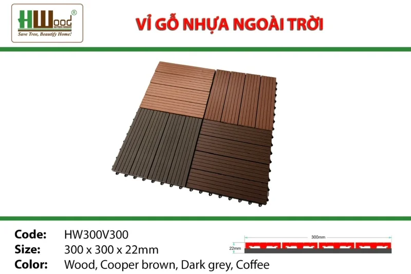  vỉ gỗ nhựa ngoài trời