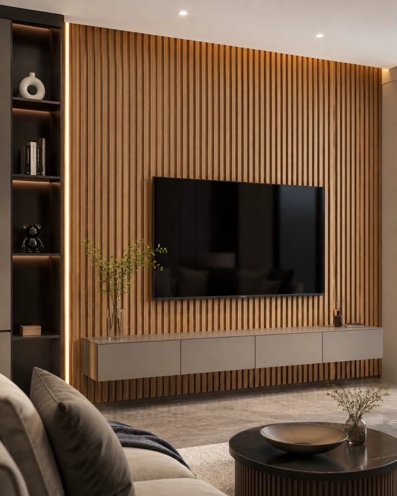 Lam sóng ốp tường trang trí tạo điểm nhấn và chiều sâu cho không gian
