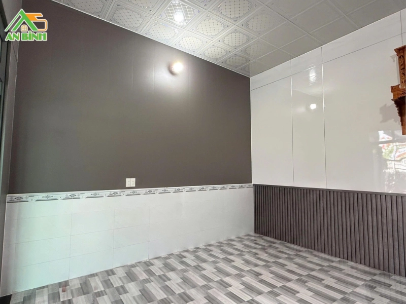 Ốp trần vách nhựa nano Hwood phòng ngủ bé gái sau hoàn thiện tại Cần Giờ