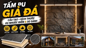 Tấm PU giả đá: cấu tạo, kích thước, ưu nhược điểm & so sánh