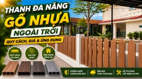 Thanh đa năng gỗ nhựa ngoài trời: quy cách, giá & ứng dụng