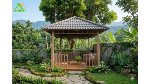 Thi Công Chòi Nghỉ Gỗ Nhựa Sân Vườn TP Thủ Đức