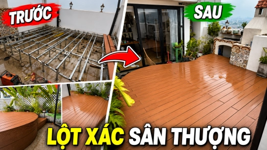 Thi Công Sàn Gỗ Nhựa Sân Thượng Tại Chung Cư Gia Hòa Q9 Bằng Sàn Gỗ Nhựa TENOWOOD