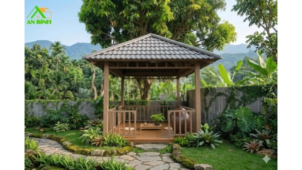 Thi Công Chòi Nghỉ Gỗ Nhựa Sân Vườn TP Thủ Đức