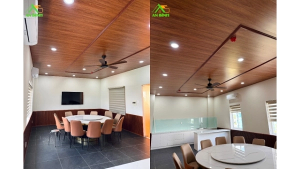 Thi Công Trần Nhựa & Vách Lamri Bếp Ăn Văn Phòng Quận 9