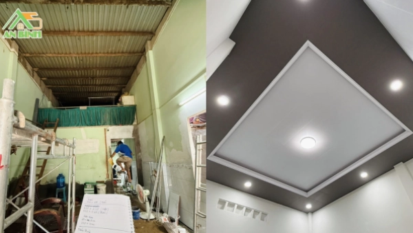 Cải tạo trần vách nhà cũ bằng gỗ nhựa – Ốp khung lên nền cũ, không đập phá, không bụi