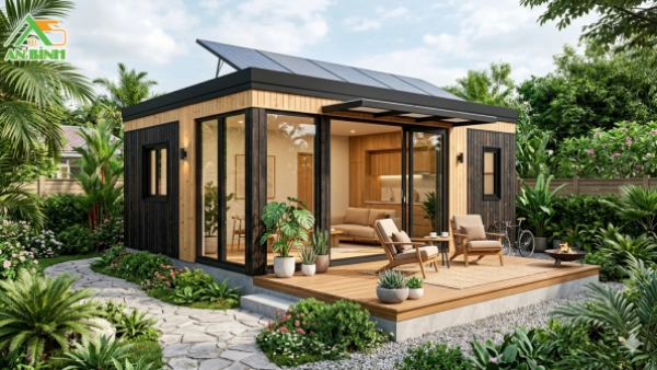Thi công nhà lắp ghép sân vườn – Nhà vườn composite, cabin gỗ nhựa lắp dựng nhanh tại TP.HCM